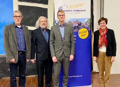 von links: Ulrich Schwarzmaier, Rainer Matzner, Prof. Tobias Matzner, Petra Weiler