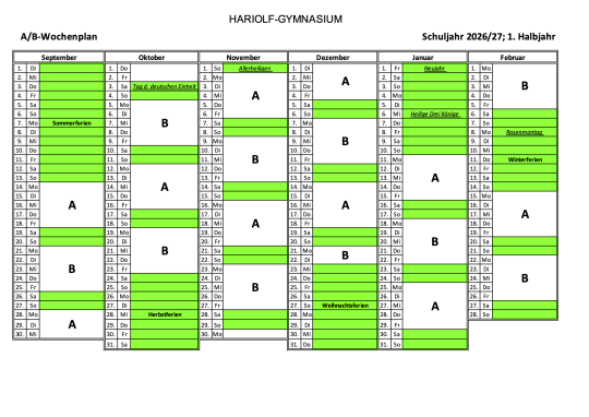 A-B-Wochenplan
